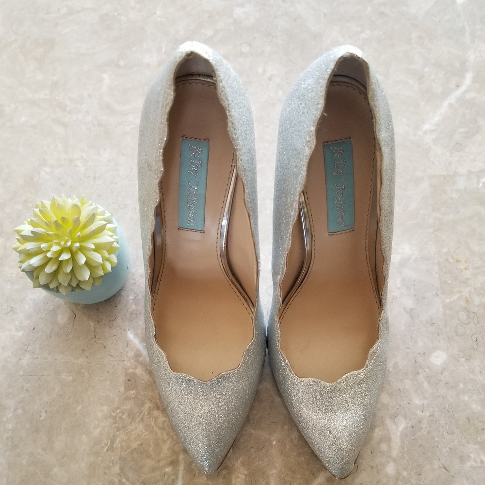 Betsey Johnson Glitter Heels